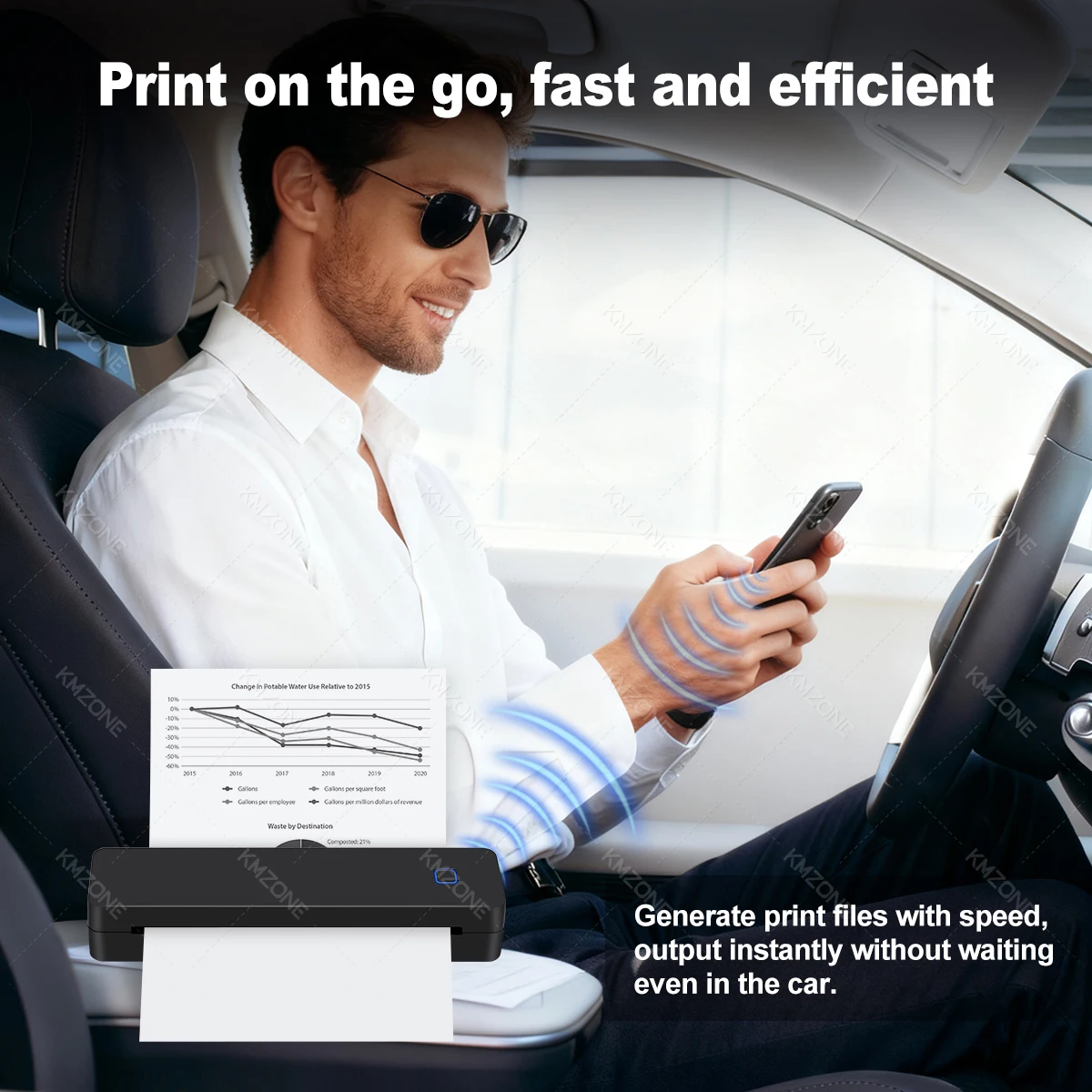 Impresora térmica Bluetooth A4 compatible con tamaños 2 “/3”/4"/A4 Dispositivo de impresión inalámbrico portátil Ideal para viajes Papel térmico A4 - Imagen 18