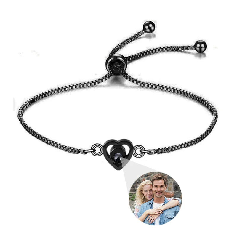 Pulsera con Foto Personalizada, Pulseras con Proyección de Imagen en 100 Idiomas, Te Amo, Pulsera de Acero Inoxidable - Imagen 25