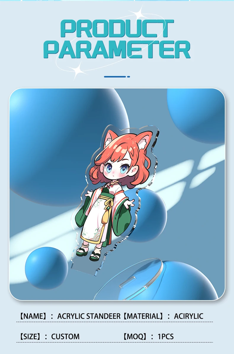 Soporte acrílico transparente personalizado personaje de dibujos animados de Anime personalizado de pie transparente impresión de doble cara foto Standees - Imagen 12