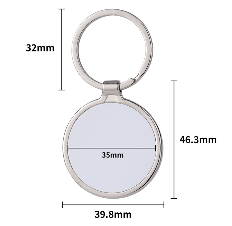 10Pcs Round Sublimation Blank Keychains for Christmas Valentine Graduation Day Present Keys Tags Key Chain Car Cute Keychain - Imagen 13