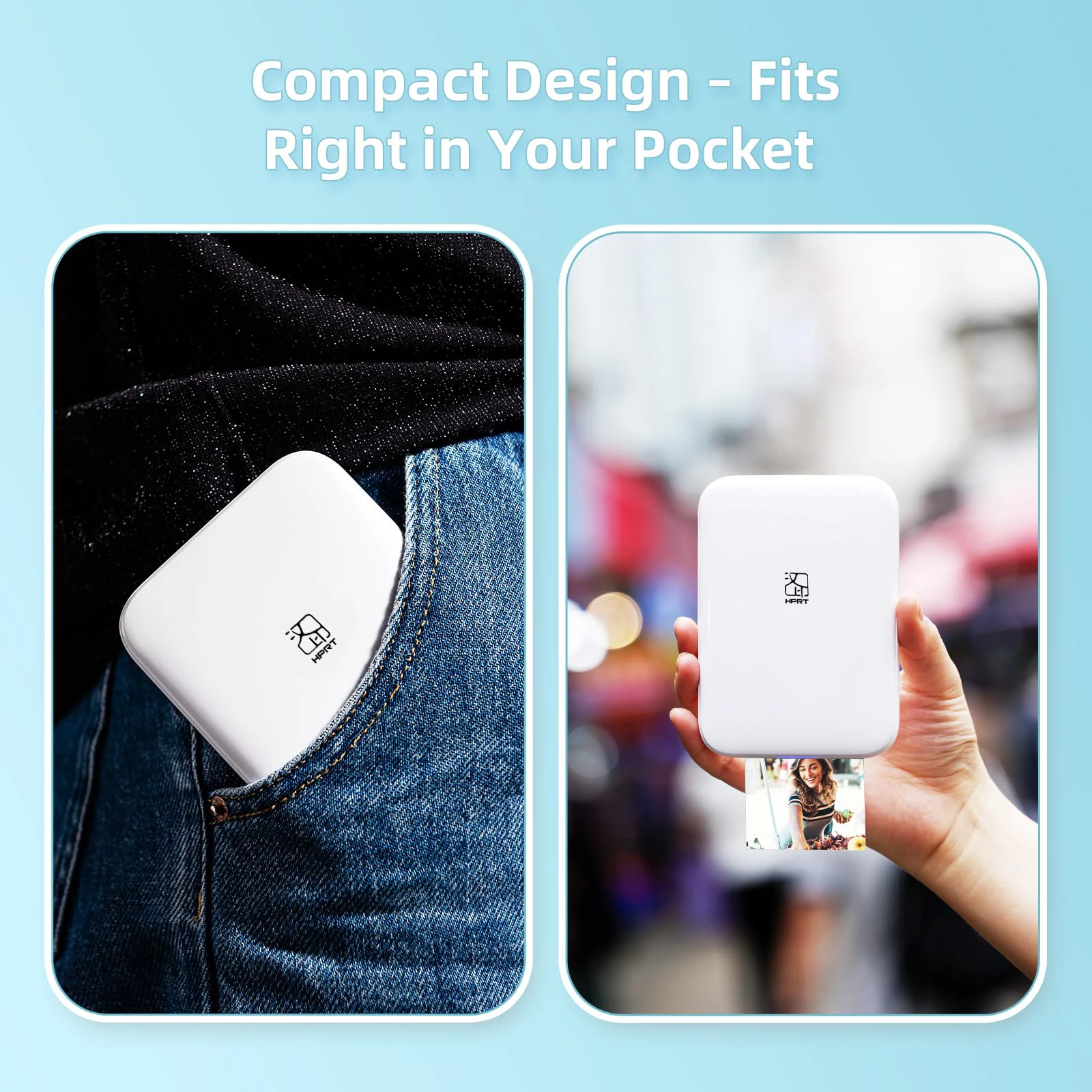 Impresora fotográfica en Color HPRT MT53, 2x3 pulgadas, bolsillo de papel con respaldo adhesivo, impresión Bluetooth, impresora fotográfica instantánea, bolsa de papel con respaldo adhesivo - Imagen 21