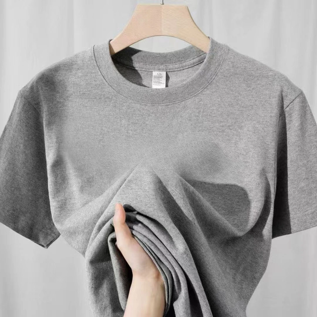 Camiseta personalizada con impresión DTG, camisetas de algodón 100% de 300GSM para hombre, camisetas informales holgadas de alta calidad para mujer, ropa de trabajo superior personalizada - Imagen 7
