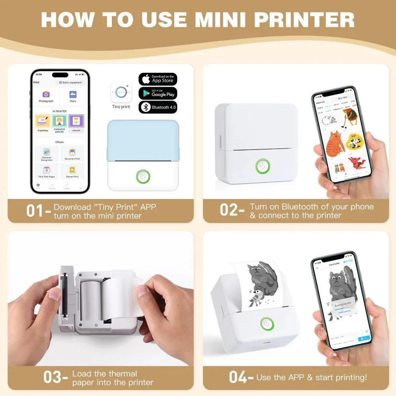 Impresora térmica portátil X6 mini HD, dispositivo de impresión de etiquetas adhesivas, Bluetooth, de bolsillo, con papel para notas de estudiante, sin tinta - Imagen 4