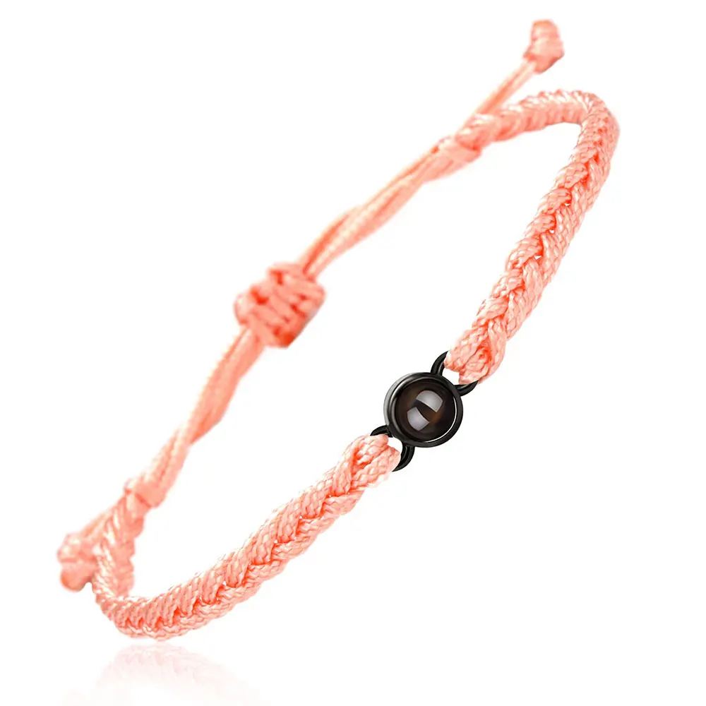 Pulsera de fotos personalizada con proyección de fotos, pulsera de proyección de fotos personalizada tejida a mano, pulsera de memoria, foto al por mayor - Imagen 10
