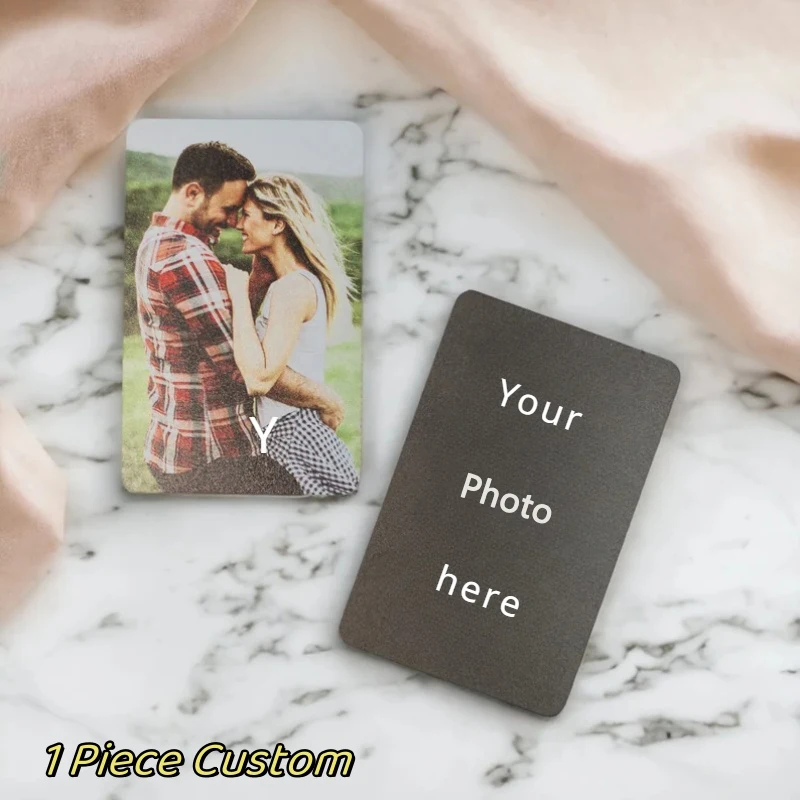 Tarjeta de Metal de Anime con texto de foto personalizado, billetera personalizada, hoja de aluminio, imagen de diseño fino, tarjeta de regalo impermeable para negocios - Imagen 5