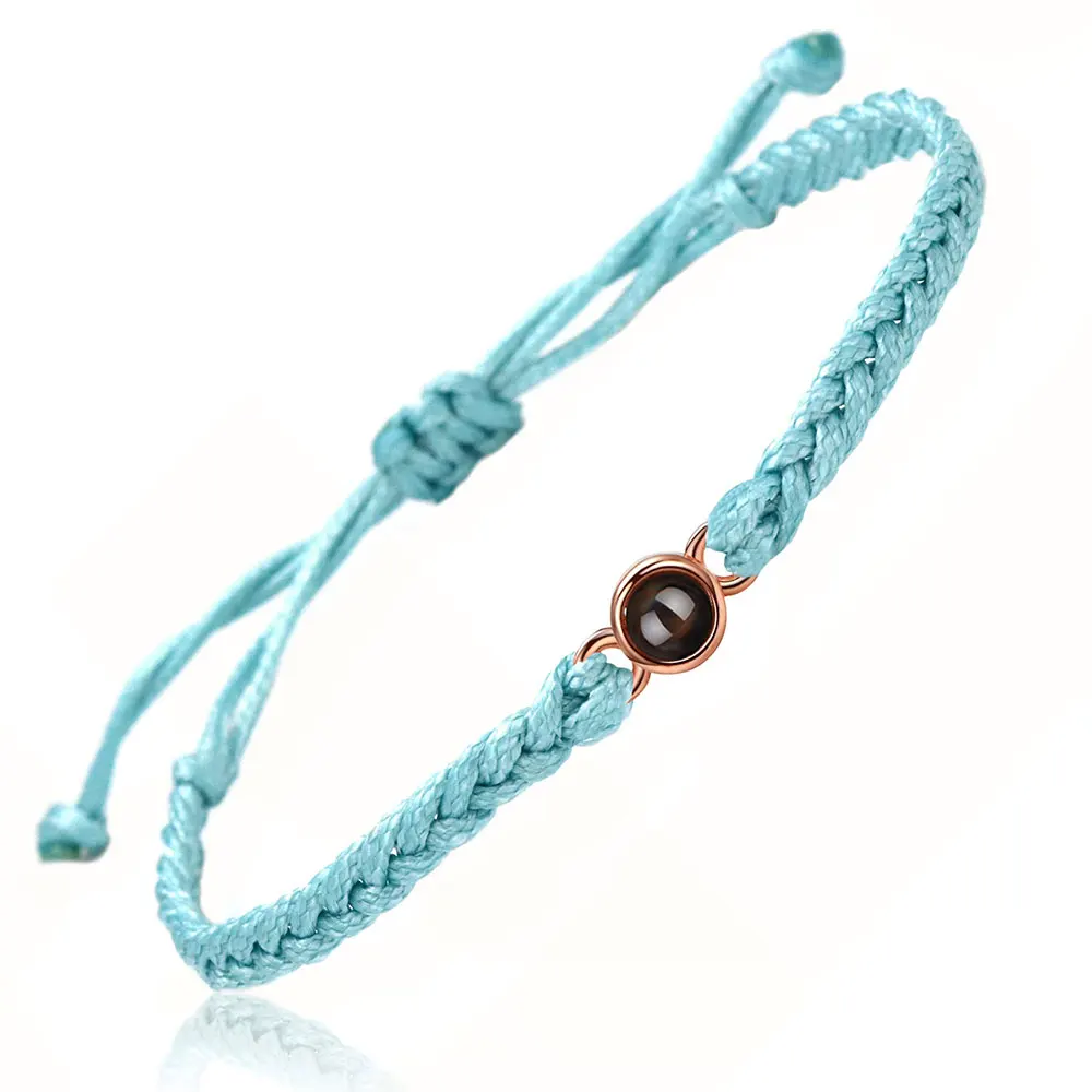 Pulsera de fotos personalizada con proyección de fotos, pulsera de proyección de fotos personalizada tejida a mano, pulsera de memoria, foto al por mayor - Imagen 12