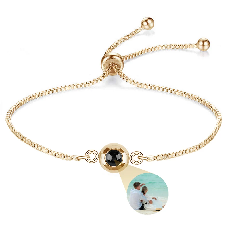 Pulsera con Foto Personalizada, Pulseras con Proyección de Imagen en 100 Idiomas, Te Amo, Pulsera de Acero Inoxidable - Imagen 46