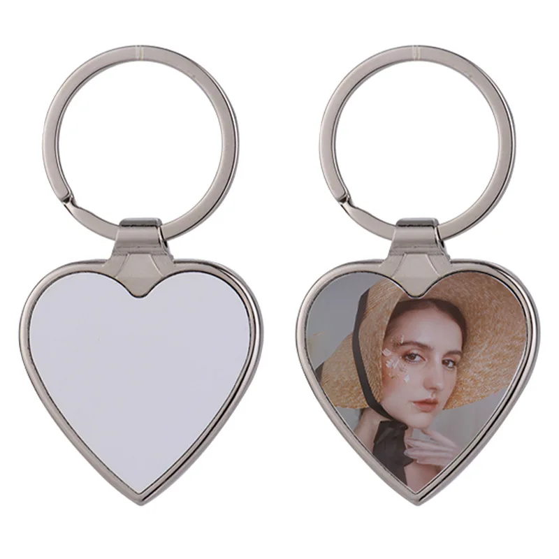 10Pcs Round Sublimation Blank Keychains for Christmas Valentine Graduation Day Present Keys Tags Key Chain Car Cute Keychain - Imagen 3