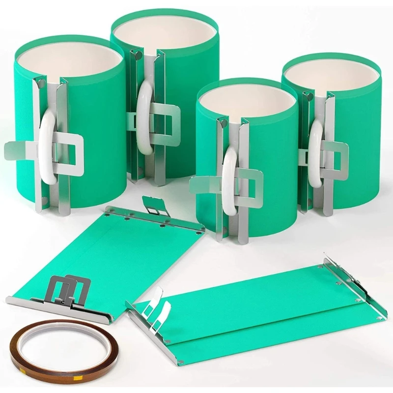 11OZ 12OZ 15OZ Sublimation Silicone Mug Wrap Temperature Resistance Silicone Mug Cup Clamp for Mugs Printing - Imagen 2
