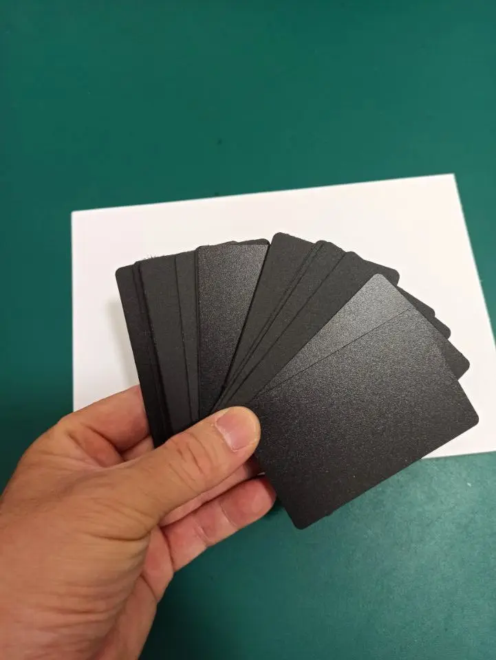 Tarjetas de presentación de plástico de acetato de PVC con acabado negro mate, grosor de 0.3 mm, ideales para grabado láser de CO2 - Imagen 3