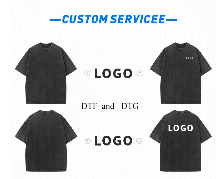 Camiseta personalizada con impresión DTG, camisetas de algodón 100% de 300GSM para hombre, camisetas informales holgadas de alta calidad para mujer, ropa de trabajo superior personalizada - Imagen 20