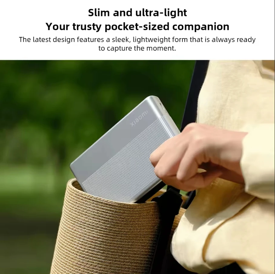 Xiaomi Impresora Fotográfica 1S, Impresora Térmica Portátil con Bluetooth 5,2, Mini Impresora de Foto en Color de 2x3 Pulgadas - Imagen 3