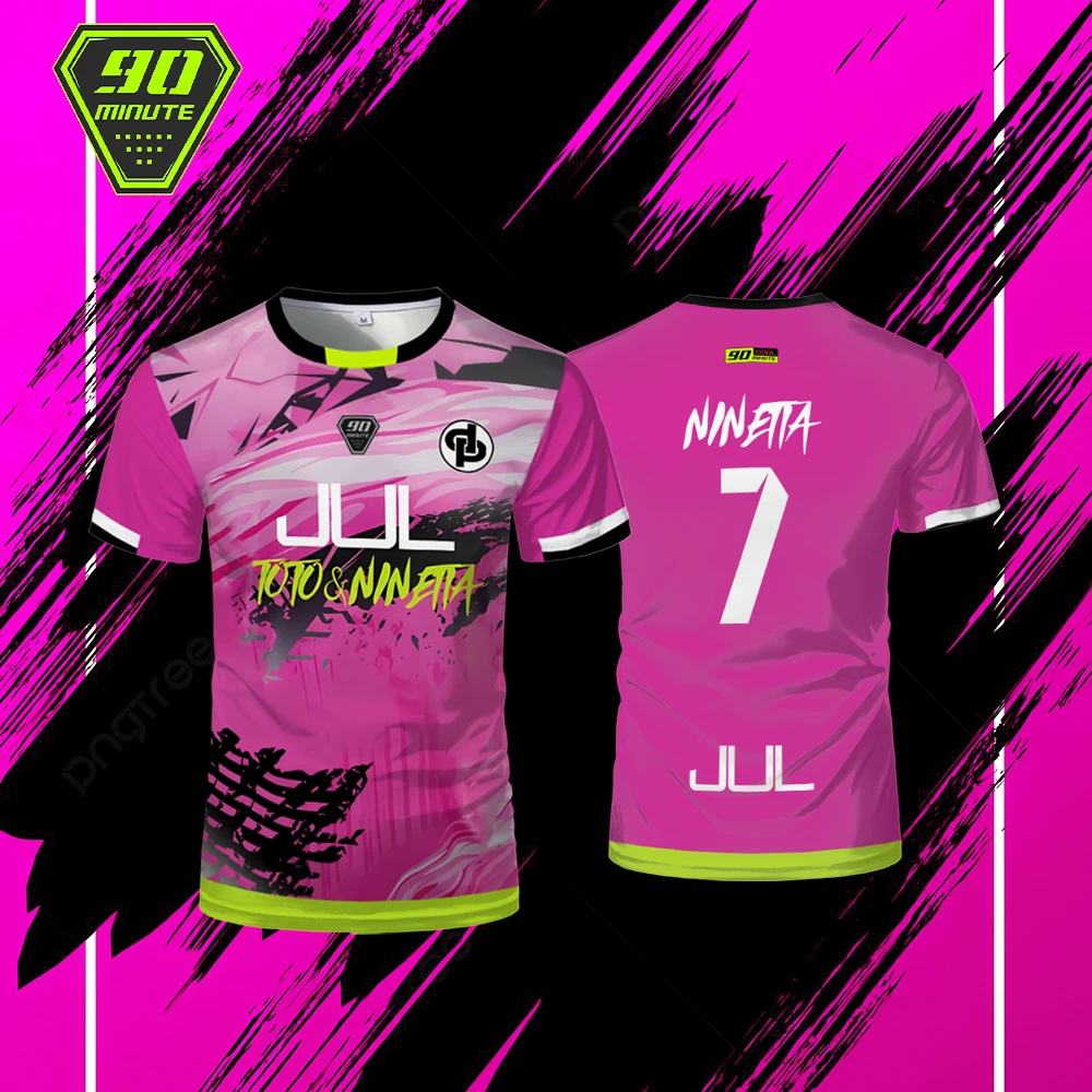 Camiseta de verano Maollot Jul, Camiseta deportiva de 90 minutos transpirable al aire libre, camiseta de fútbol de secado rápido para hombre, compra de Tops personalizados - Imagen 3