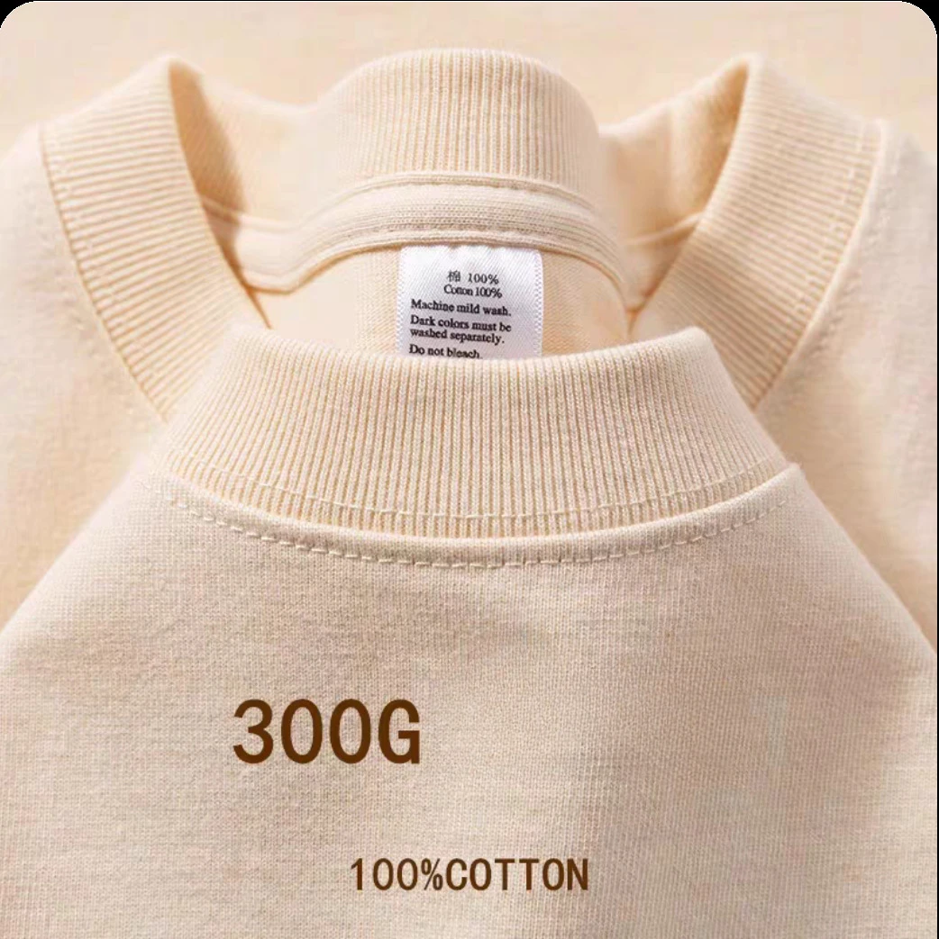 Camiseta personalizada con impresión DTG, camisetas de algodón 100% de 300GSM para hombre, camisetas informales holgadas de alta calidad para mujer, ropa de trabajo superior personalizada - Imagen 17
