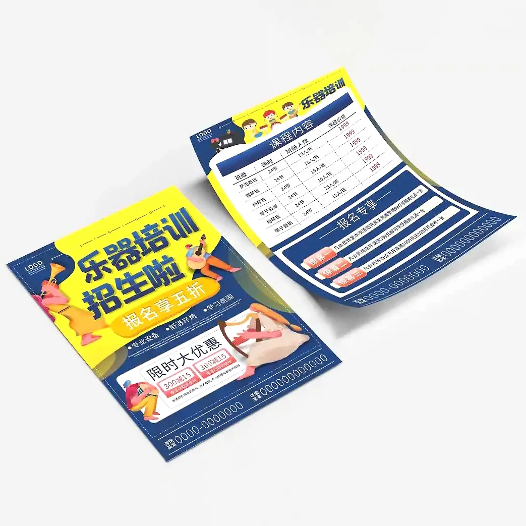 Flyers personalizados, folletos publicitarios, menú, páginas de producto, impresión a todo color de doble cara, papel de copia de 80 g/m2 y papel artístico de 157 g/m2 - Imagen 3