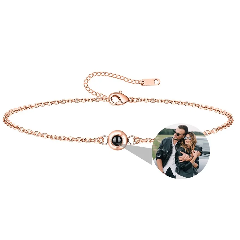 Pulsera con Foto Personalizada, Pulseras con Proyección de Imagen en 100 Idiomas, Te Amo, Pulsera de Acero Inoxidable - Imagen 10