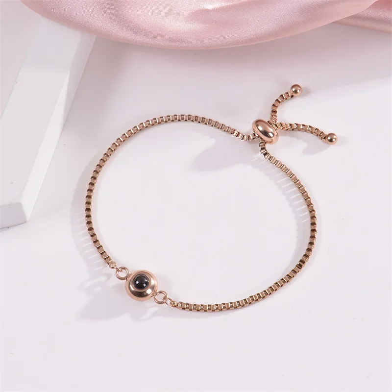 Pulsera con Foto Personalizada, Pulseras con Proyección de Imagen en 100 Idiomas, Te Amo, Pulsera de Acero Inoxidable - Imagen 53