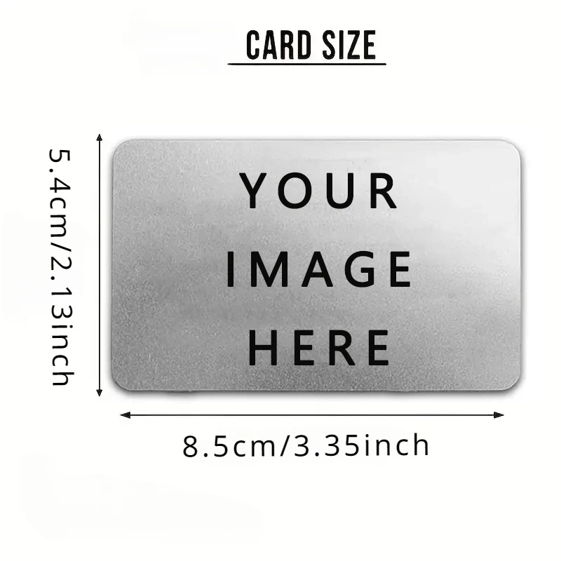 Tarjeta de Metal de Anime con texto de foto personalizado, billetera personalizada, hoja de aluminio, imagen de diseño fino, tarjeta de regalo impermeable para negocios - Imagen 6