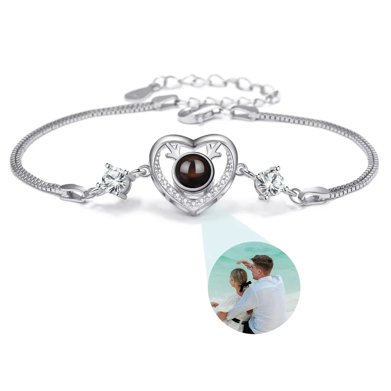 Pulsera con Foto Personalizada, Pulseras con Proyección de Imagen en 100 Idiomas, Te Amo, Pulsera de Acero Inoxidable - Imagen 33