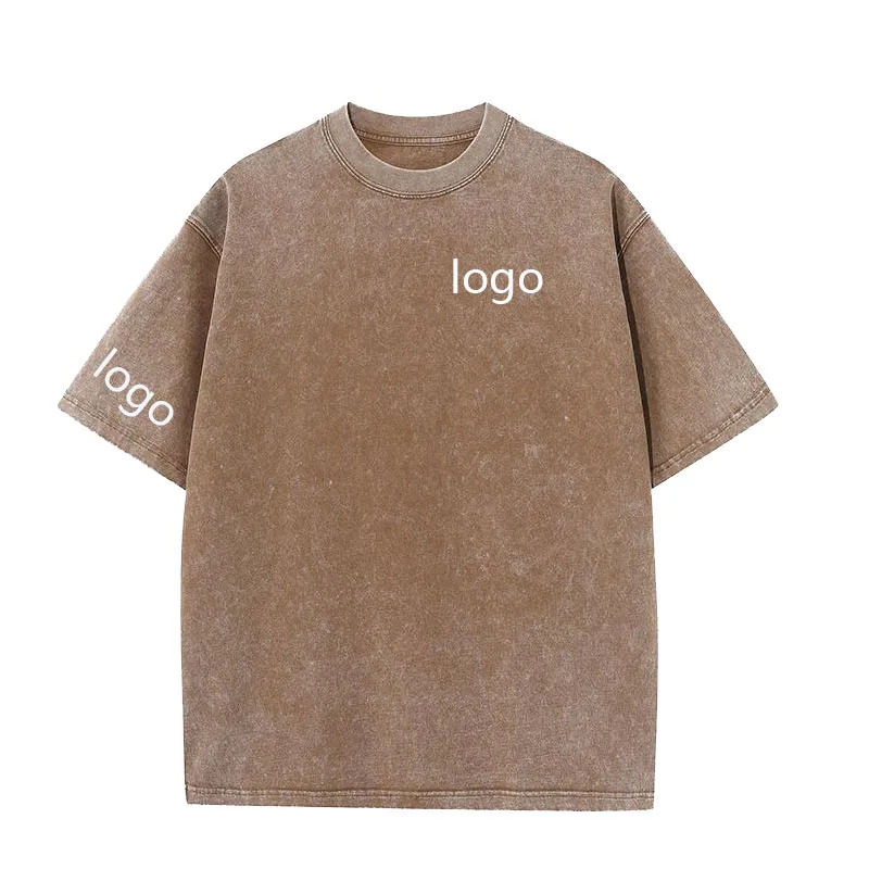 Camiseta 230g de algodón 100% con logotipo bordado personalizado – Corte holgado premium - Imagen 17