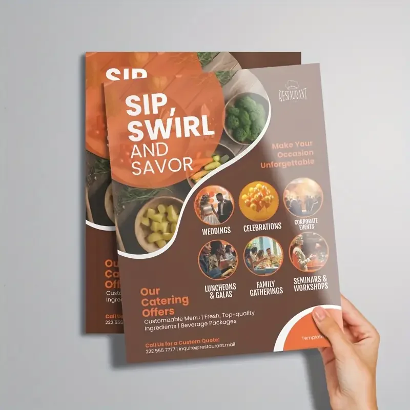 Flyers personalizados A4, A5, tamaño A6, 157 g, póster impreso en papel, publicidad en Color, cartel de Flyer, publicidad de introducción de doble cara - Imagen 7