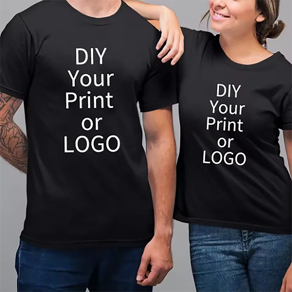180g Custom Women Men Customised Printed 100% Cotton Short Sleeve Your Logo Photo Brand Text Tee Personalize Graphic Clothing - Imagen 2