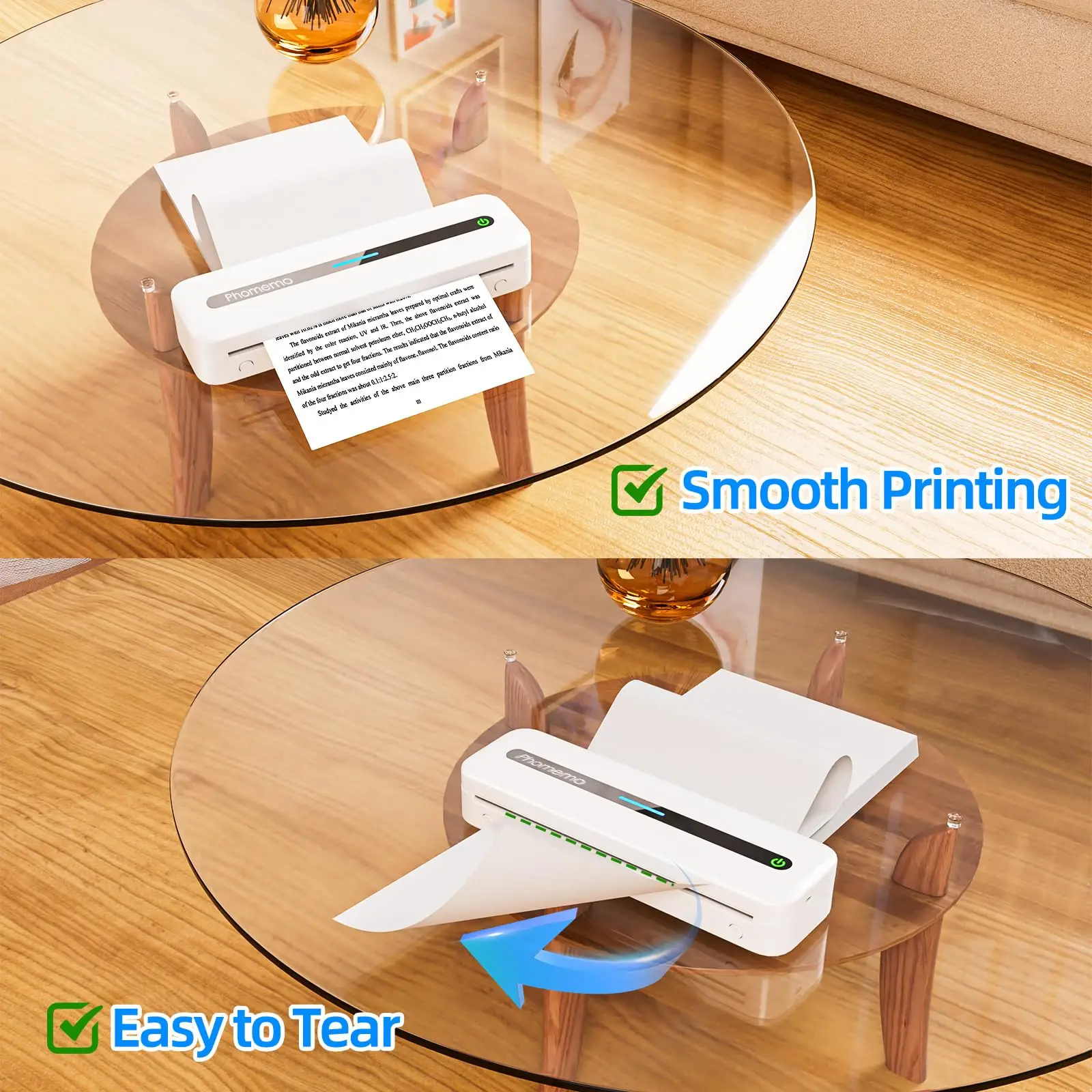 Phomemo-papel térmico para impresora, papel térmico continuo de secado rápido, tamaño de letra A4, M08F, M832, M834, M835, 50/80/110mm - Imagen 26