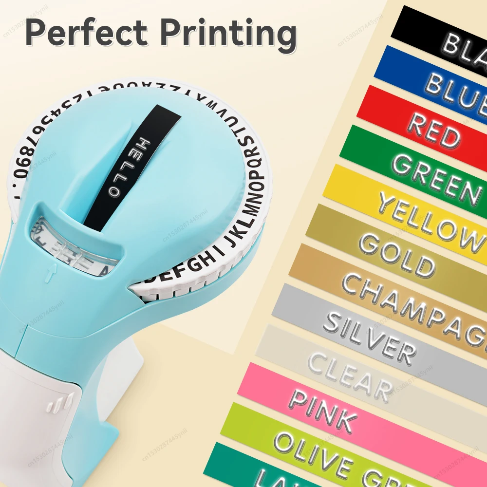 Mini impresora de etiquetas B90, fabricante de etiquetas en relieve 3D portátil, similar a la máquina de etiquetas Manual Dymo 12965 o 1 paquete de cinta de etiquetas Dymo 3D - Imagen 4