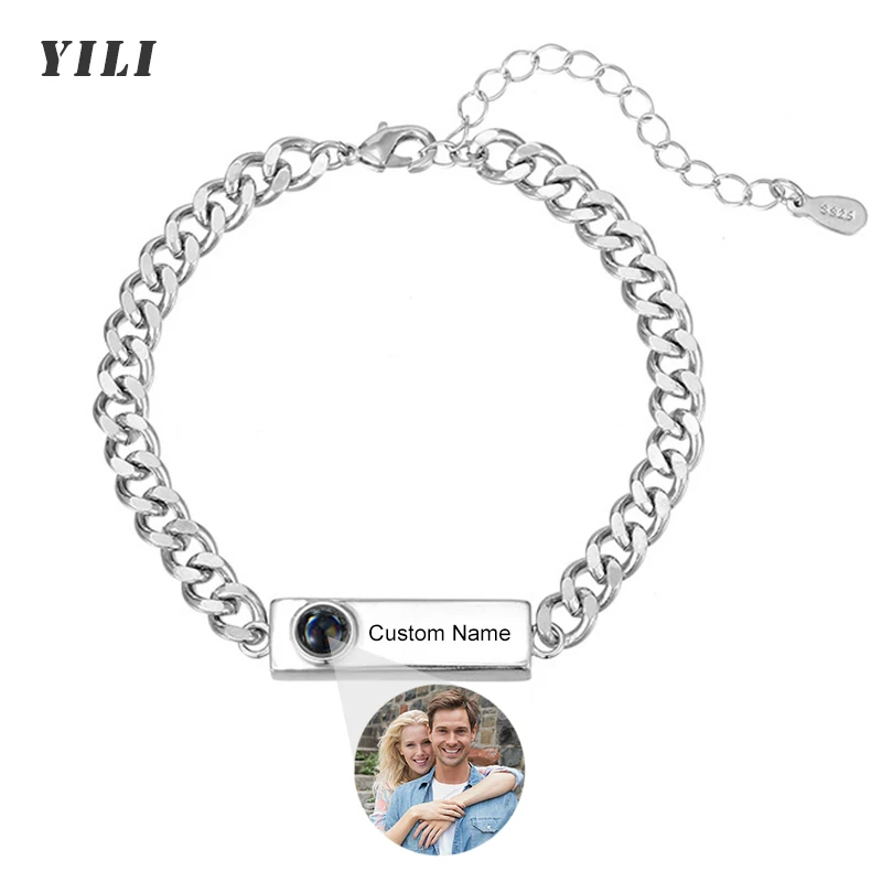 Pulsera con Foto Personalizada, Pulseras con Proyección de Imagen en 100 Idiomas, Te Amo, Pulsera de Acero Inoxidable - Imagen 28