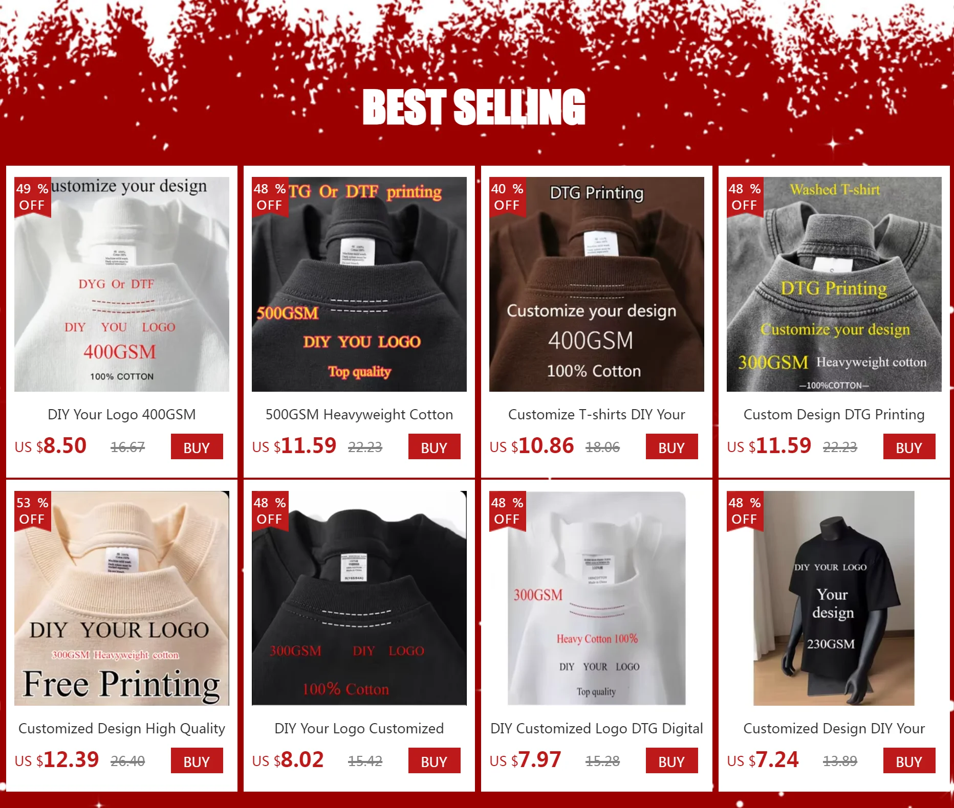 Camiseta personalizada con impresión DTG, camisetas de algodón 100% de 300GSM para hombre, camisetas informales holgadas de alta calidad para mujer, ropa de trabajo superior personalizada - Imagen 18