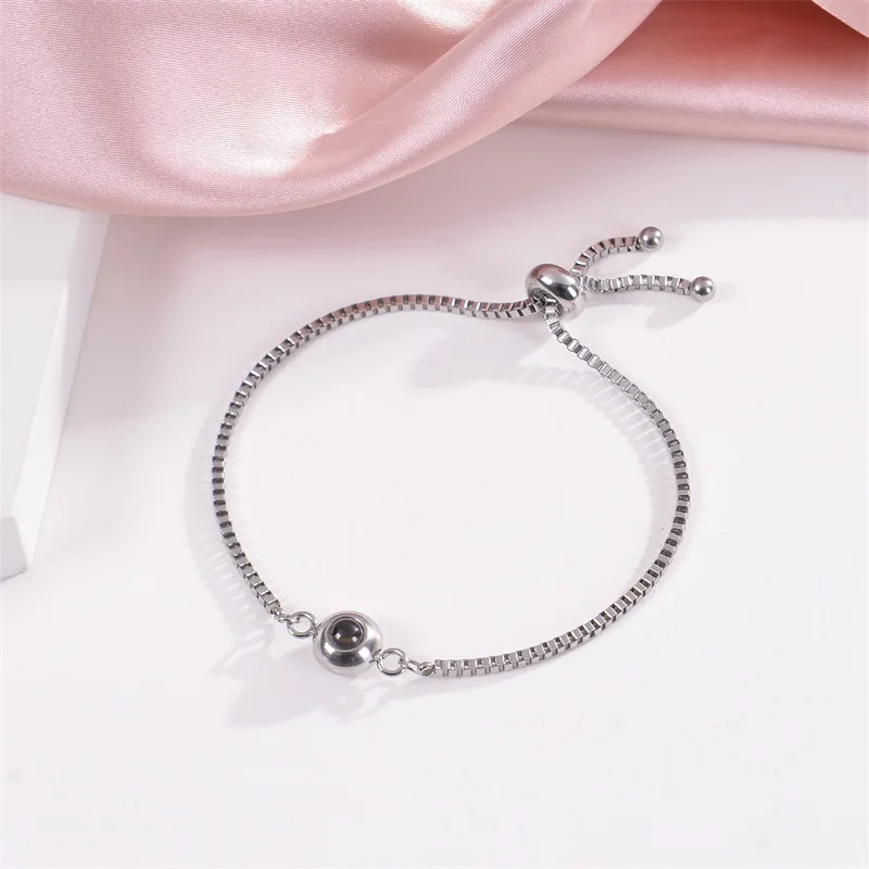 Pulsera con Foto Personalizada, Pulseras con Proyección de Imagen en 100 Idiomas, Te Amo, Pulsera de Acero Inoxidable - Imagen 42
