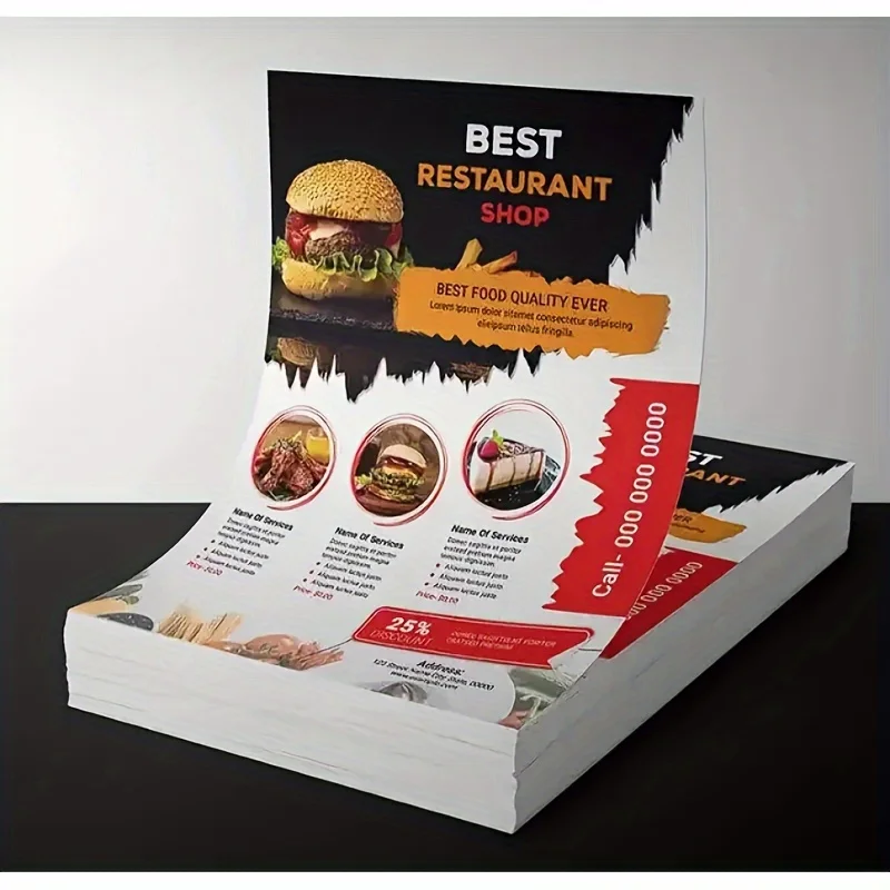 Flyers personalizados A4 A5, tamaño A6, 150 g, papel impreso, póster, color, publicidad, Flyer, cartel de doble cara - Imagen 2