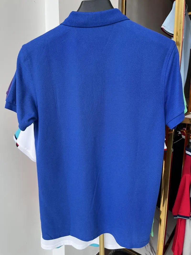 Polo de algodón 100% de 230g para hombre y mujer, Top transpirable de manga corta con estampado de logotipo personalizado, bordado, nombre del grupo de la empresa, verano - Imagen 32