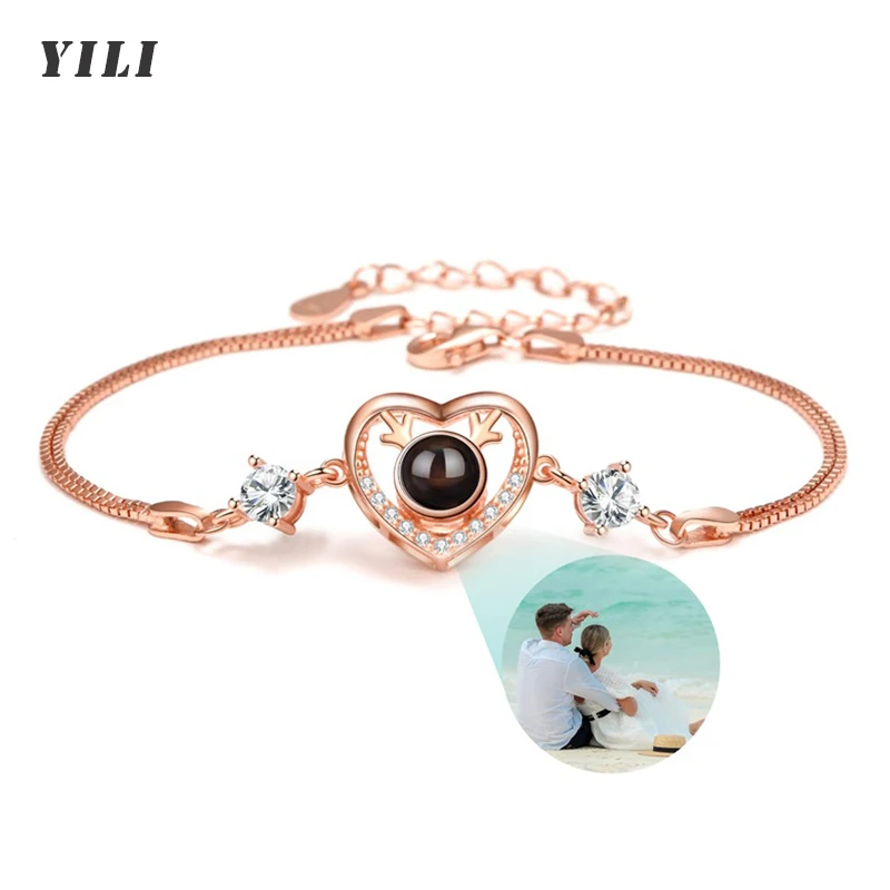 Pulsera con Foto Personalizada, Pulseras con Proyección de Imagen en 100 Idiomas, Te Amo, Pulsera de Acero Inoxidable - Imagen 26