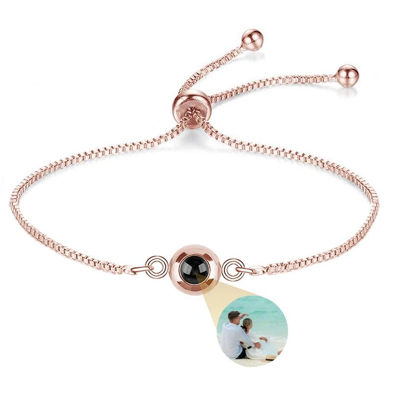 Pulsera con Foto Personalizada, Pulseras con Proyección de Imagen en 100 Idiomas, Te Amo, Pulsera de Acero Inoxidable - Imagen 47