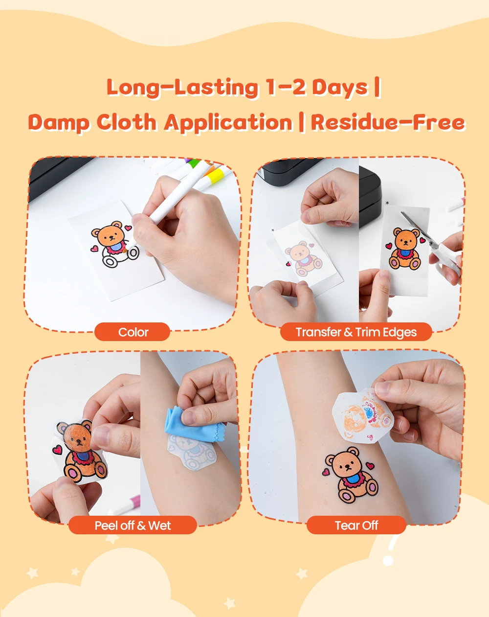 Phomemo TK32, Máquina de Tatuajes Temporales, Impresora Térmica Bluetooth, Kit de Tatuajes Personalizados con Marcadores y Papel para Niños y Adultos - Imagen 14