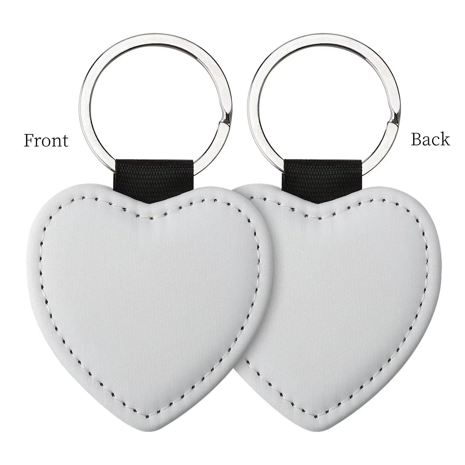 Sublimation Blank Keychains DIY Heat Transfer ID Tags Sublimation Keyrings Creative Gifts PU Leather Keychain - Imagen 9