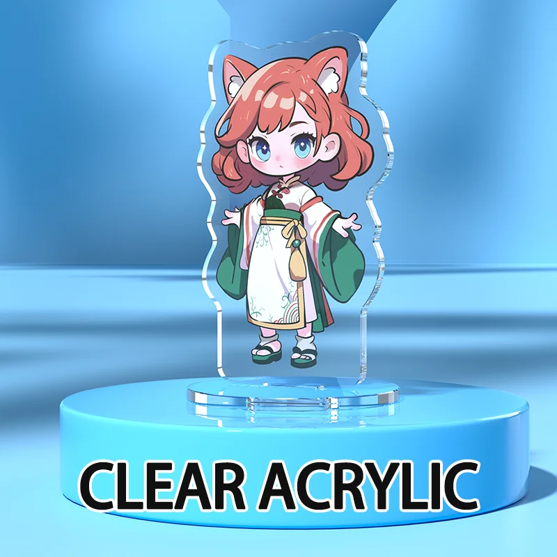 Soporte acrílico transparente personalizado personaje de dibujos animados de Anime personalizado de pie transparente impresión de doble cara foto Standees - Imagen 8