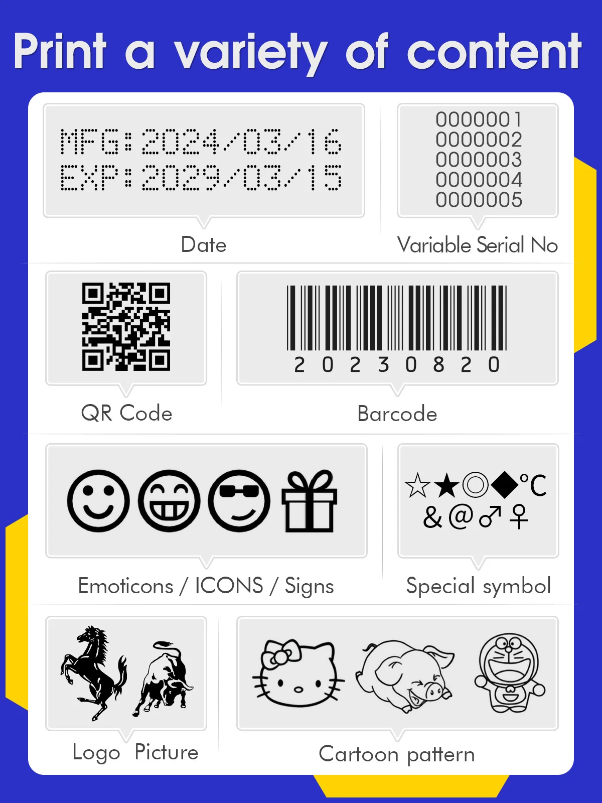 Impresora de inyección de tinta portátil Yhan de 12,7 mm sincriptar para fecha de caducidad Código de barras Código QR Números de lotes Impresión de logotipos de mejor valor - Imagen 5