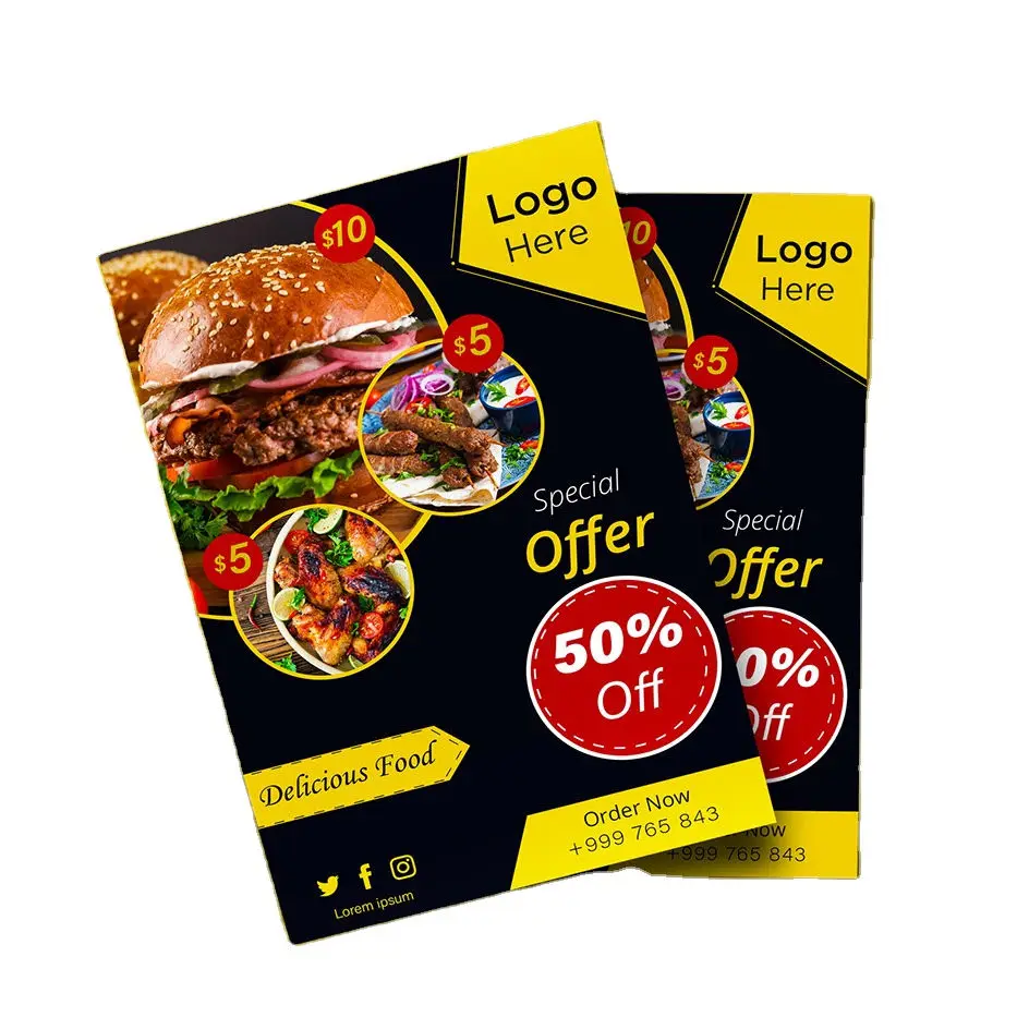 100/200 Uds. Brochura de color personalizada tamaño A5 A6 157g papel para promoción empresarial impresión de doble cara folletos publicitarios - Imagen 11