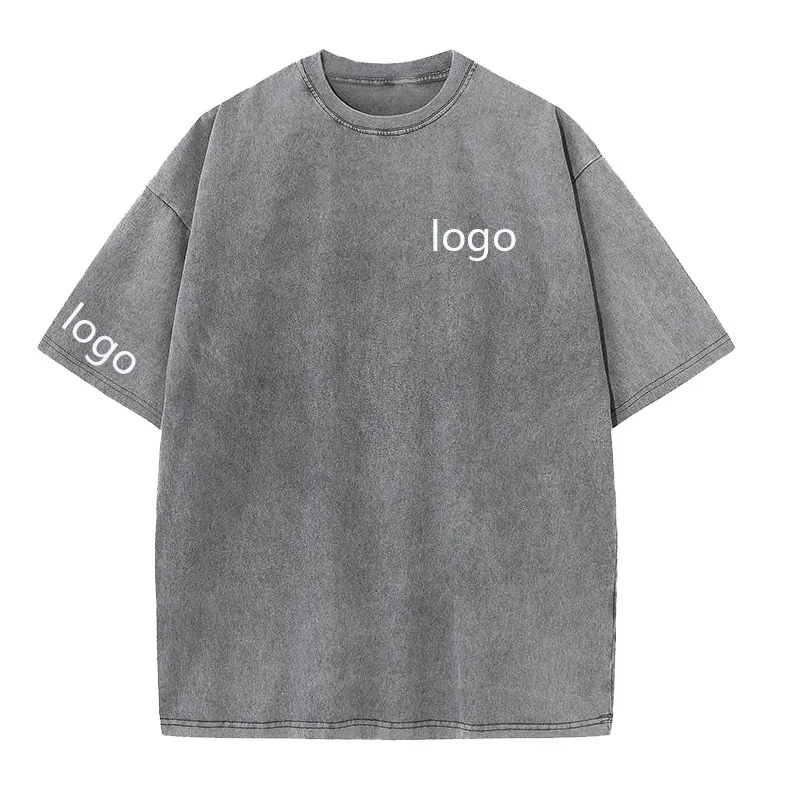 Camiseta 230g de algodón 100% con logotipo bordado personalizado – Corte holgado premium - Imagen 4