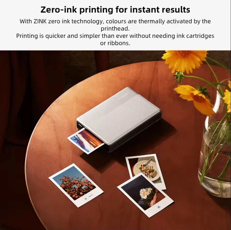 Xiaomi Impresora Fotográfica 1S, Impresora Térmica Portátil con Bluetooth 5,2, Mini Impresora de Foto en Color de 2x3 Pulgadas - Imagen 5