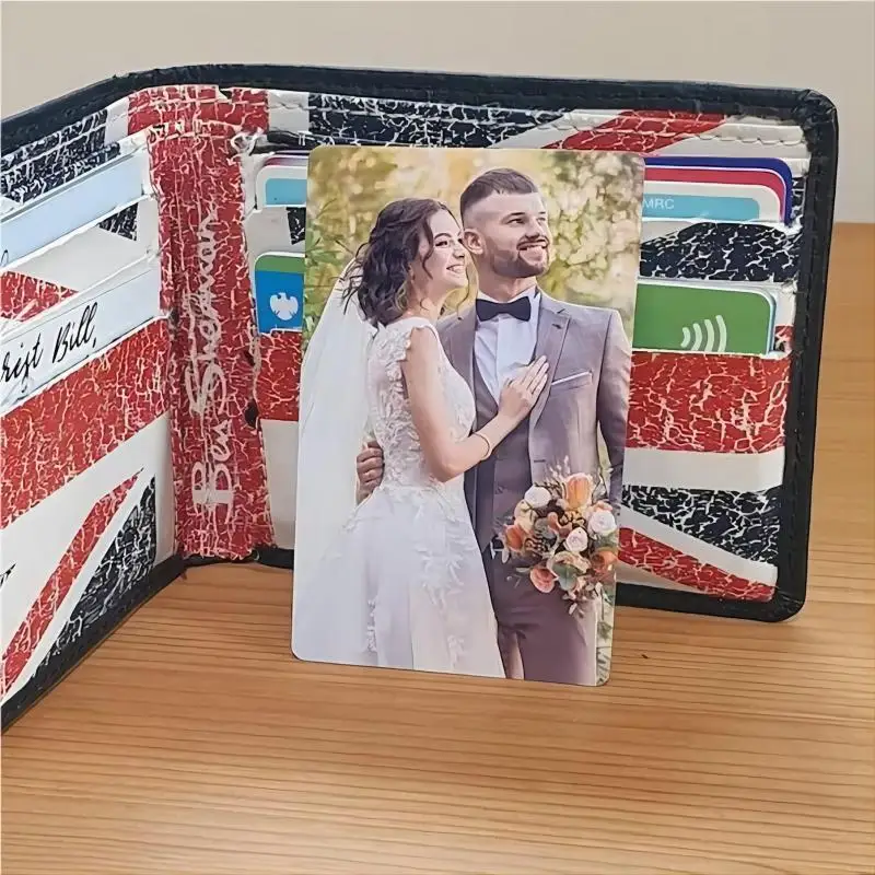 Tarjeta de Metal de Anime con texto de foto personalizado, billetera personalizada, hoja de aluminio, imagen de diseño fino, tarjeta de regalo impermeable para negocios - Imagen 13