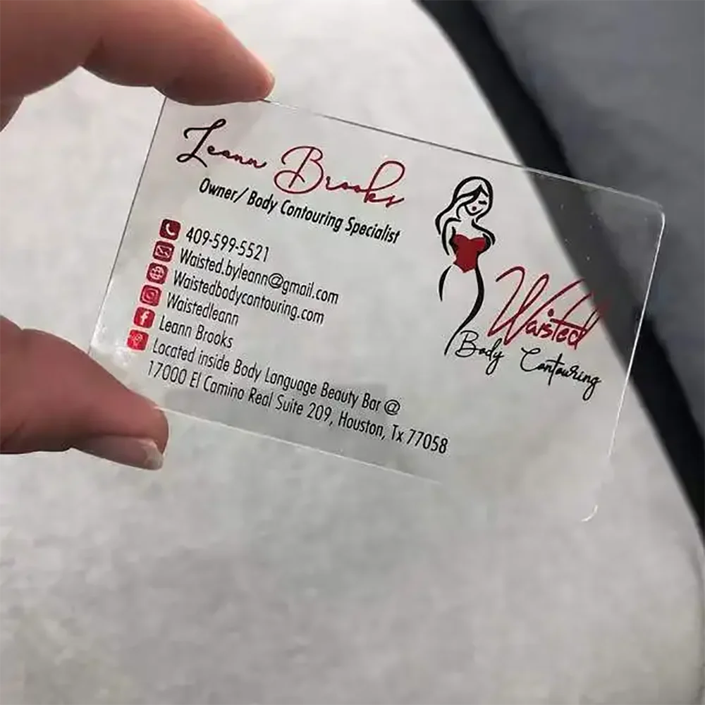 Tarjeta de visita de PVC transparente personalizada, logotipo de visita transparente, nombre, identidad de plástico, esquinas redondas impermeables, personalizado, 200 Uds., 500 Uds. - Imagen 11