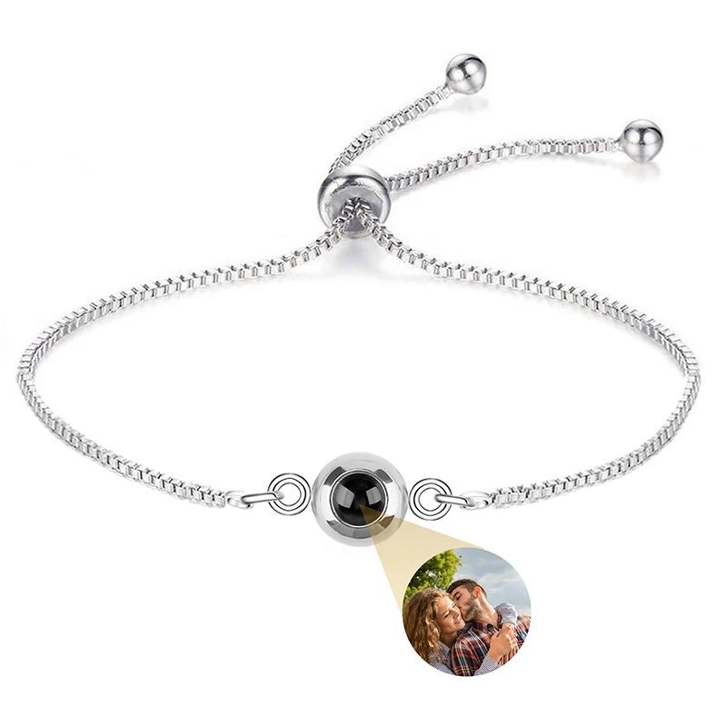 Pulsera con Foto Personalizada, Pulseras con Proyección de Imagen en 100 Idiomas, Te Amo, Pulsera de Acero Inoxidable - Imagen 20