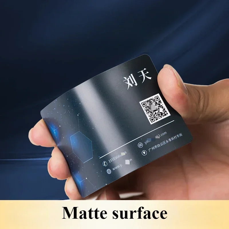 Tarjetas de visita personalizadas, tarjeta de plástico de PVC, logotipo personalizado gratis, diseño anti-doblado resistente al agua, 1000 Uds. - Imagen 2
