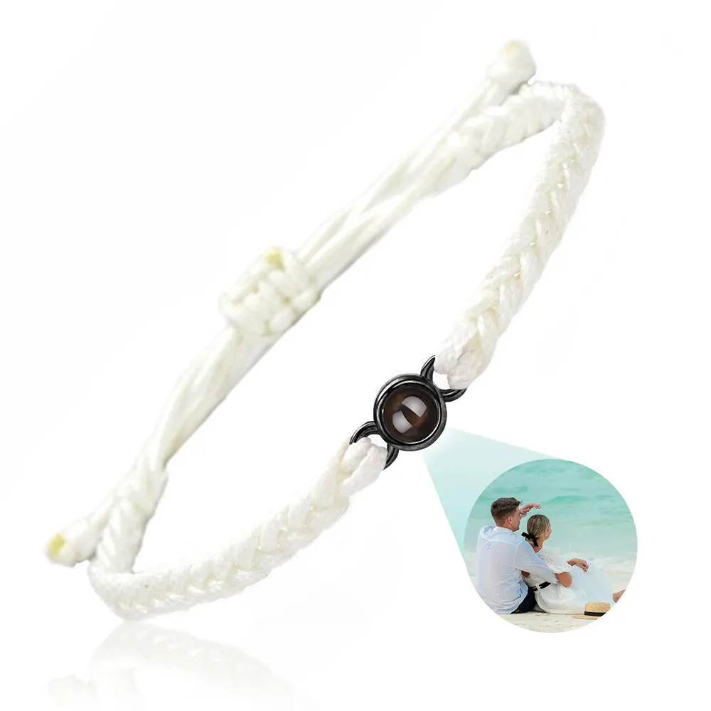 Pulsera de fotos personalizada con proyección de fotos, pulsera de proyección de fotos personalizada tejida a mano, pulsera de memoria, foto al por mayor - Imagen 18