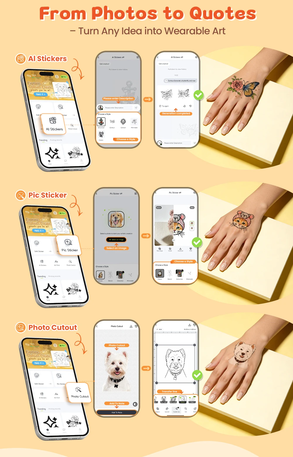 Phomemo TK32, Máquina de Tatuajes Temporales, Impresora Térmica Bluetooth, Kit de Tatuajes Personalizados con Marcadores y Papel para Niños y Adultos - Imagen 10
