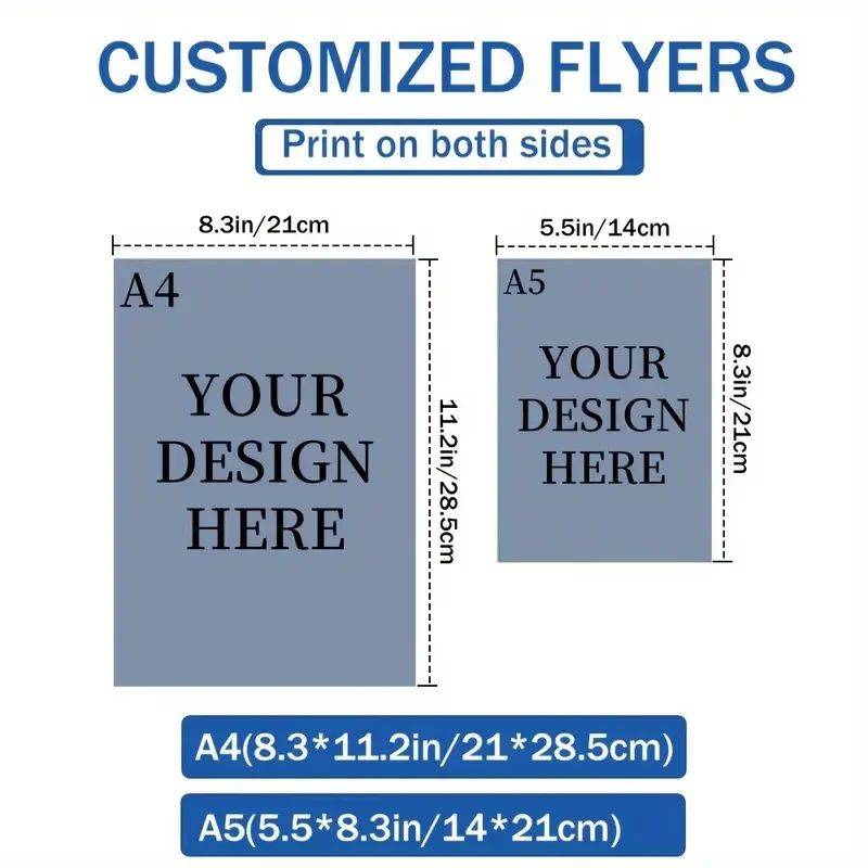 Flyers personalizados A4, A5, tamaño A6, 157 g, póster impreso en papel, publicidad en Color, cartel de Flyer, publicidad de introducción de doble cara - Imagen 2
