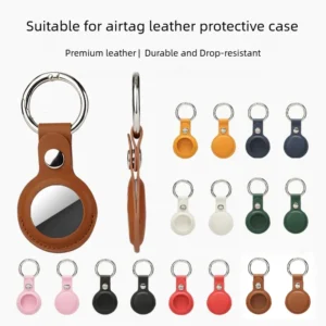 Funda de Cuero PU para Airtag – Llavero Antipérdida Impermeable